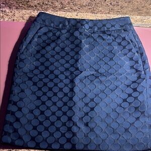 Banana Republic Navy Polka Dot Pencil Skirt